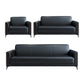 29" Wide Contemporary Sofa Black Stationary Seating for Living Room