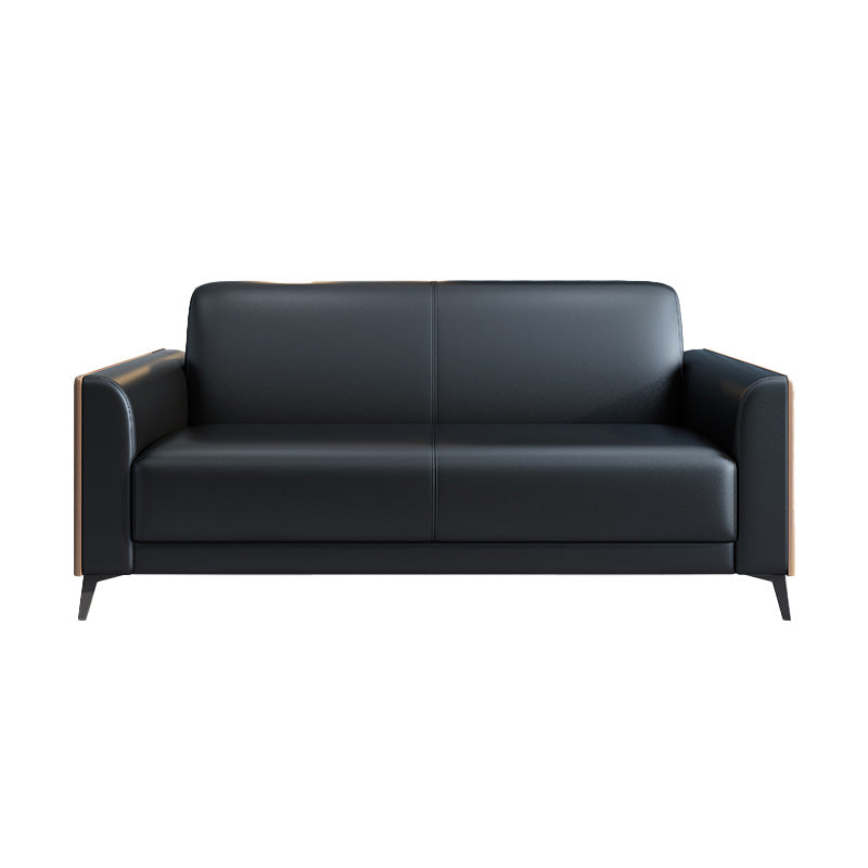 29" Wide Contemporary Sofa Black Stationary Seating for Living Room 2-Seater Sofa 58"L x 30"W x 31"H Clearhalo 'furn' 'furn_sofas' 'Furniture' 'Living Room Furniture' 'Sofa' 'sofas' 7272936