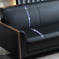 29" Wide Contemporary Sofa Black Stationary Seating for Living Room