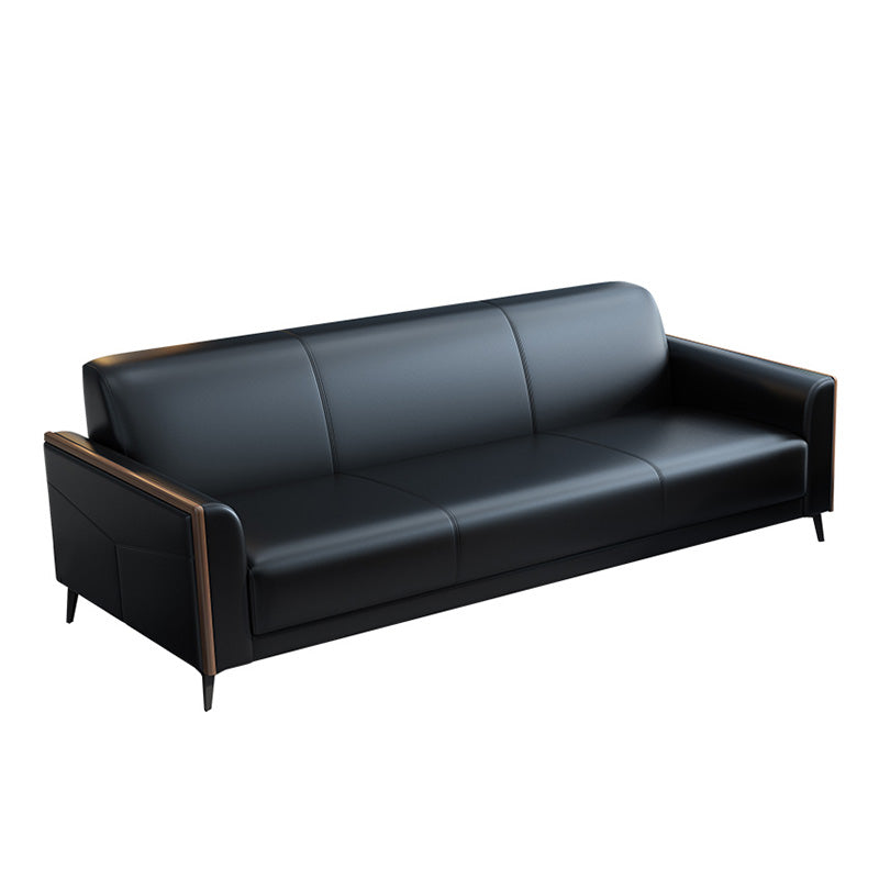 29" Wide Contemporary Sofa Black Stationary Seating for Living Room Clearhalo 'furn' 'furn_sofas' 'Furniture' 'Living Room Furniture' 'Sofa' 'sofas' 7272941