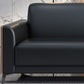 29" Wide Contemporary Sofa Black Stationary Seating for Living Room