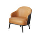 Glam Sewn Pillow Back 4 Legs Chair Upholstered Recessed Arms Chair Orange 1 Piece Clearhalo 'Accent Chairs' 'accent_chairs' 'Chairs & Seating' 'furn' 'furn_accent_chairs' 'Furniture' 'Living Room Furniture' 7272964