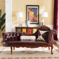 Traditional Dark Brown Genuine Leather Chaise Rolled Arms Tufted Accent Chair Clearhalo 'Chairs & Seating' 'Chaise Lounge' 'chaise_lounge' 'furn' 'furn_chaise_lounge' 'Furniture' 'Living Room Furniture' 7275343