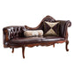 Traditional Dark Brown Genuine Leather Chaise Rolled Arms Tufted Accent Chair Clearhalo 'Chairs & Seating' 'Chaise Lounge' 'chaise_lounge' 'furn' 'furn_chaise_lounge' 'Furniture' 'Living Room Furniture' 7275347