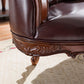 Traditional Dark Brown Genuine Leather Chaise Rolled Arms Tufted Accent Chair Clearhalo 'Chairs & Seating' 'Chaise Lounge' 'chaise_lounge' 'furn' 'furn_chaise_lounge' 'Furniture' 'Living Room Furniture' 7275349