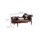Traditional Dark Brown Genuine Leather Chaise Rolled Arms Tufted Accent Chair Clearhalo 'Chairs & Seating' 'Chaise Lounge' 'chaise_lounge' 'furn' 'furn_chaise_lounge' 'Furniture' 'Living Room Furniture' 7275352