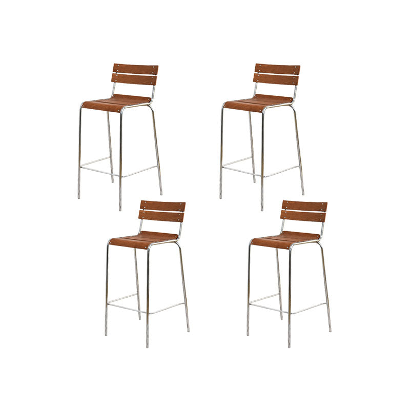 Contemporary Living Room Bar Stools Metal Stackable Counter Stool 4 Piece Set Clearhalo 'Bar Furniture' 'Bar Stools' 'bar_stools' 'furn' 'furn_bar_stools' 'Furniture' 'Kitchen & Dining Furniture' 7275819