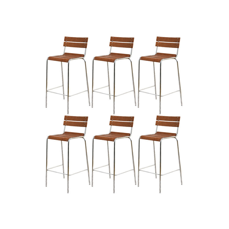 Contemporary Living Room Bar Stools Metal Stackable Counter Stool 6 Piece Set Clearhalo 'Bar Furniture' 'Bar Stools' 'bar_stools' 'furn' 'furn_bar_stools' 'Furniture' 'Kitchen & Dining Furniture' 7275821