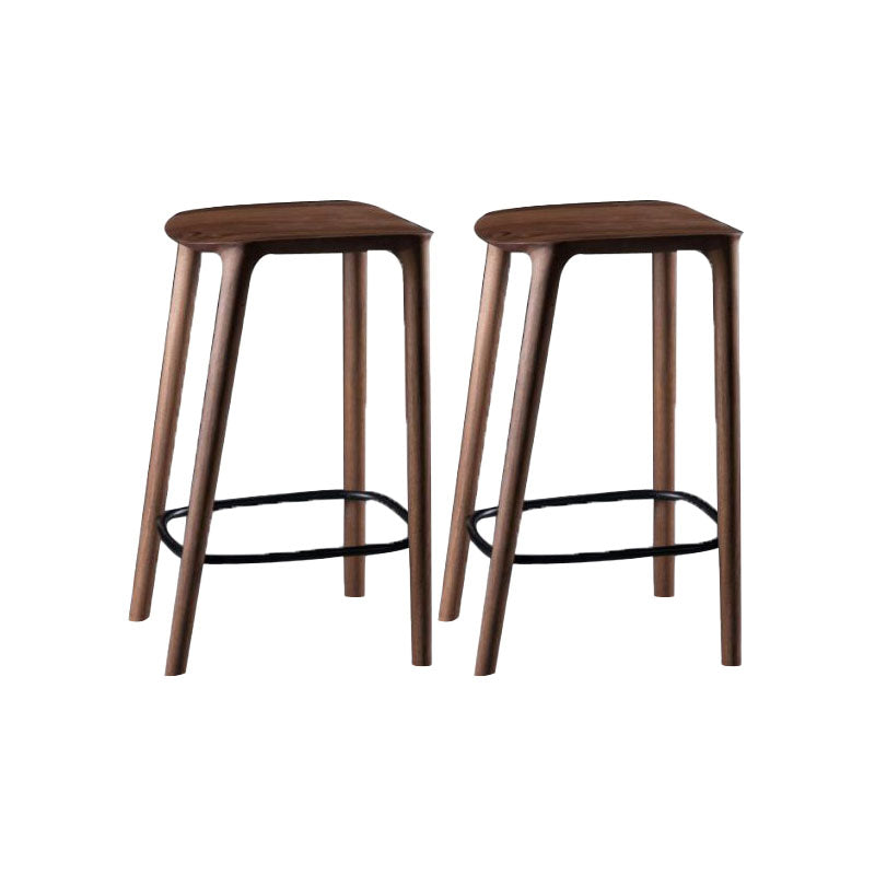 Solid Wood Counter and Bar Stool Indoor Industrial Backless Stool 2 Piece Set Non-Upholstered Clearhalo 'Bar Furniture' 'Bar Stools' 'bar_stools' 'furn' 'furn_bar_stools' 'Furniture' 'Kitchen & Dining Furniture' 7275878