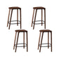 Solid Wood Counter and Bar Stool Indoor Industrial Backless Stool 4 Piece Set Non-Upholstered Clearhalo 'Bar Furniture' 'Bar Stools' 'bar_stools' 'furn' 'furn_bar_stools' 'Furniture' 'Kitchen & Dining Furniture' 7275881