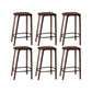 Solid Wood Counter and Bar Stool Indoor Industrial Backless Stool 6 Piece Set Non-Upholstered Clearhalo 'Bar Furniture' 'Bar Stools' 'bar_stools' 'furn' 'furn_bar_stools' 'Furniture' 'Kitchen & Dining Furniture' 7275883