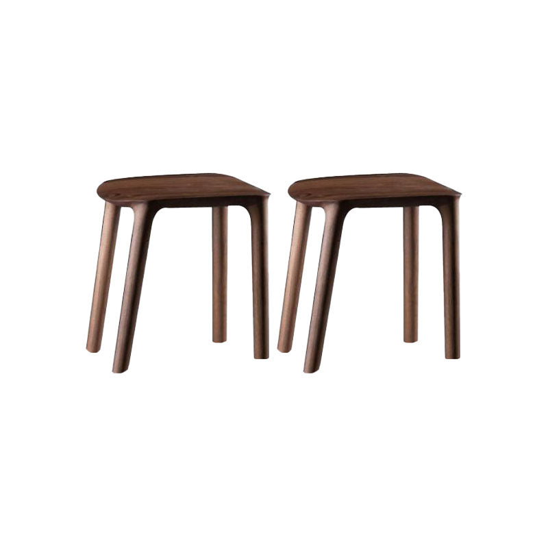 Solid Wood Counter and Bar Stool Indoor Industrial Backless Stool 2 Piece Set Non-Upholstered Short Stool(18"H) Clearhalo 'Bar Furniture' 'Bar Stools' 'bar_stools' 'furn' 'furn_bar_stools' 'Furniture' 'Kitchen & Dining Furniture' 7275889