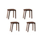 Solid Wood Counter and Bar Stool Indoor Industrial Backless Stool 4 Piece Set Non-Upholstered Short Stool(18"H) Clearhalo 'Bar Furniture' 'Bar Stools' 'bar_stools' 'furn' 'furn_bar_stools' 'Furniture' 'Kitchen & Dining Furniture' 7275890