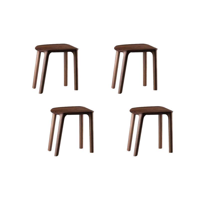 Solid Wood Counter and Bar Stool Indoor Industrial Backless Stool 4 Piece Set Non-Upholstered Short Stool(18"H) Clearhalo 'Bar Furniture' 'Bar Stools' 'bar_stools' 'furn' 'furn_bar_stools' 'Furniture' 'Kitchen & Dining Furniture' 7275890