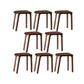 Solid Wood Counter and Bar Stool Indoor Industrial Backless Stool 8 Piece Set Non-Upholstered Short Stool(18"H) Clearhalo 'Bar Furniture' 'Bar Stools' 'bar_stools' 'furn' 'furn_bar_stools' 'Furniture' 'Kitchen & Dining Furniture' 7275894