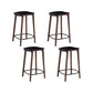 Solid Wood Counter and Bar Stool Indoor Industrial Backless Stool 4 Piece Set Upholstered Clearhalo 'Bar Furniture' 'Bar Stools' 'bar_stools' 'furn' 'furn_bar_stools' 'Furniture' 'Kitchen & Dining Furniture' 7275898