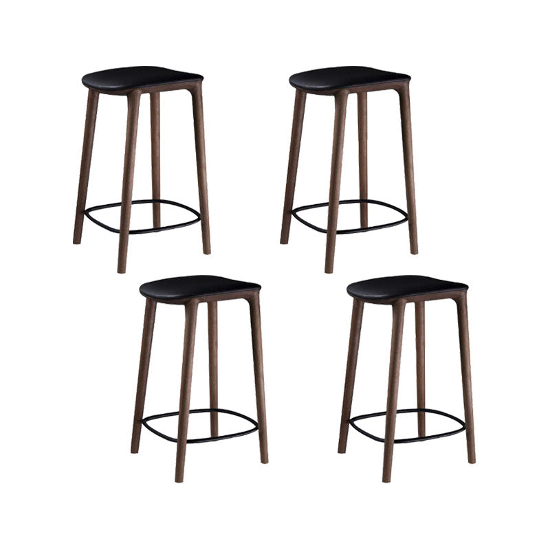 Solid Wood Counter and Bar Stool Indoor Industrial Backless Stool 4 Piece Set Upholstered Clearhalo 'Bar Furniture' 'Bar Stools' 'bar_stools' 'furn' 'furn_bar_stools' 'Furniture' 'Kitchen & Dining Furniture' 7275898
