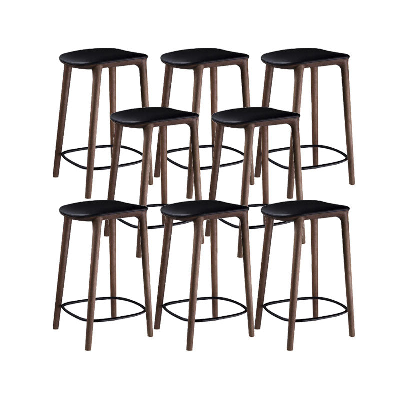 Solid Wood Counter and Bar Stool Indoor Industrial Backless Stool 8 Piece Set Upholstered Clearhalo 'Bar Furniture' 'Bar Stools' 'bar_stools' 'furn' 'furn_bar_stools' 'Furniture' 'Kitchen & Dining Furniture' 7275900