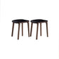 Solid Wood Counter and Bar Stool Indoor Industrial Backless Stool 2 Piece Set Upholstered Short Stool(18"H) Clearhalo 'Bar Furniture' 'Bar Stools' 'bar_stools' 'furn' 'furn_bar_stools' 'Furniture' 'Kitchen & Dining Furniture' 7275902