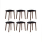 Solid Wood Counter and Bar Stool Indoor Industrial Backless Stool 6 Piece Set Upholstered Short Stool(18"H) Clearhalo 'Bar Furniture' 'Bar Stools' 'bar_stools' 'furn' 'furn_bar_stools' 'Furniture' 'Kitchen & Dining Furniture' 7275904