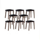 Solid Wood Counter and Bar Stool Indoor Industrial Backless Stool 8 Piece Set Upholstered Short Stool(18"H) Clearhalo 'Bar Furniture' 'Bar Stools' 'bar_stools' 'furn' 'furn_bar_stools' 'Furniture' 'Kitchen & Dining Furniture' 7275905