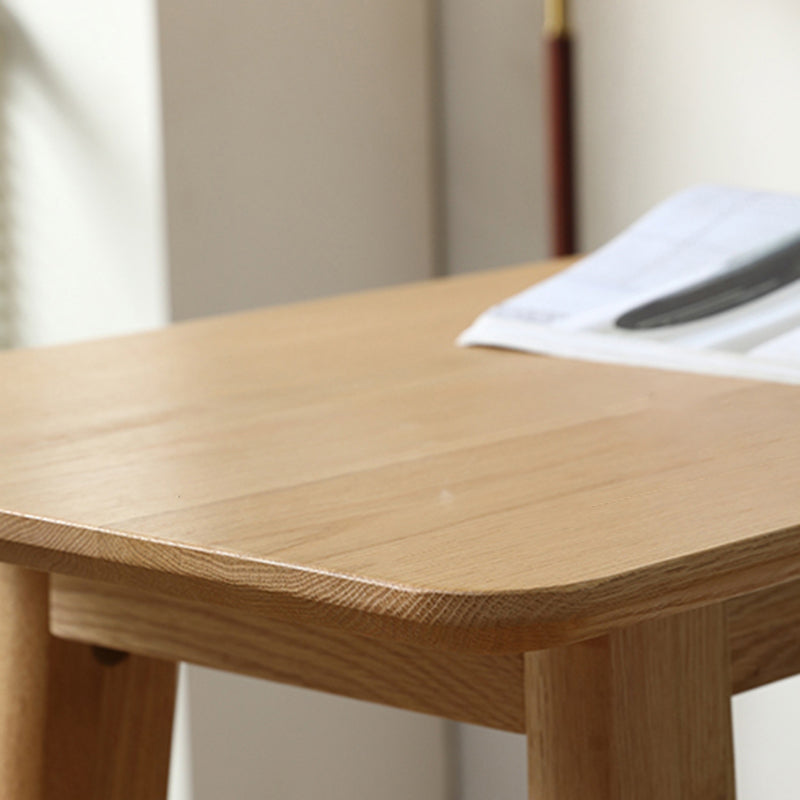 Juego de mesa de bar rectangular Glam, mesa de bar de madera maciza de roble de 1/2/3 piezas y taburetes en color natural