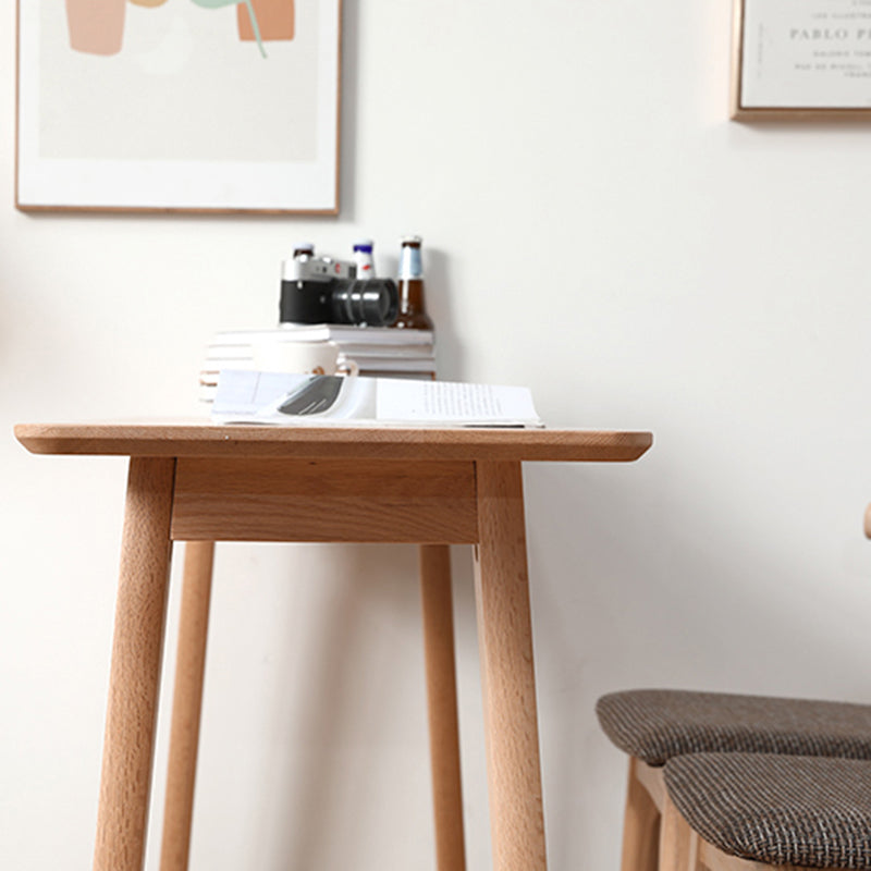 Juego de mesa de bar rectangular Glam, mesa de bar de madera maciza de roble de 1/2/3 piezas y taburetes en color natural