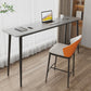 Modern Rectangle Stone Counter Table 1/2/3 Pieces Bar Table Set for Cafe Table & Chair(s) 39"L x 14"W x 41"H 2 Piece Set Clearhalo 'Bar Furniture' 'furn' 'furn_home_bar_bar_sets' 'Furniture' 'Home Bars & Bar Sets' 'home_bar_bar_sets' 'Kitchen & Dining Furniture' 7276114
