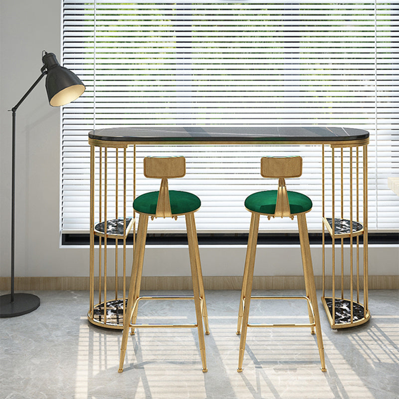 Juego de mesa moderna para Bar y Pub, mesa de Bar con estructura metálica de 1/3 Uds. Y taburetes tapizados