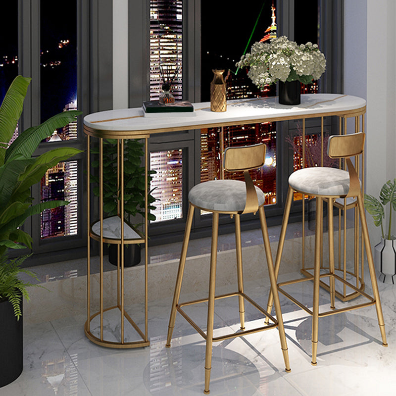 Juego de mesa moderna para Bar y Pub, mesa de Bar con estructura metálica de 1/3 Uds. Y taburetes tapizados