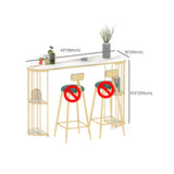 Modern Bar Pub Table Set 1/3 Pcs Metal Frame Bar Table and Upholstered Stools