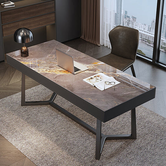 Modern Home Rectangular Office Desk 29.5" High Writing Desk with 3 Storage Drawers