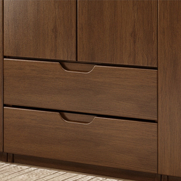 Armadio in legno massiccio di quercia contemporanea guardaroba multifunzionale