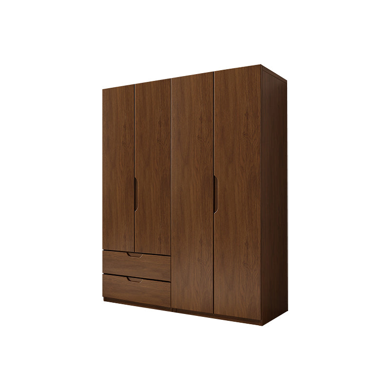 Armadio in legno massiccio di quercia contemporanea guardaroba multifunzionale