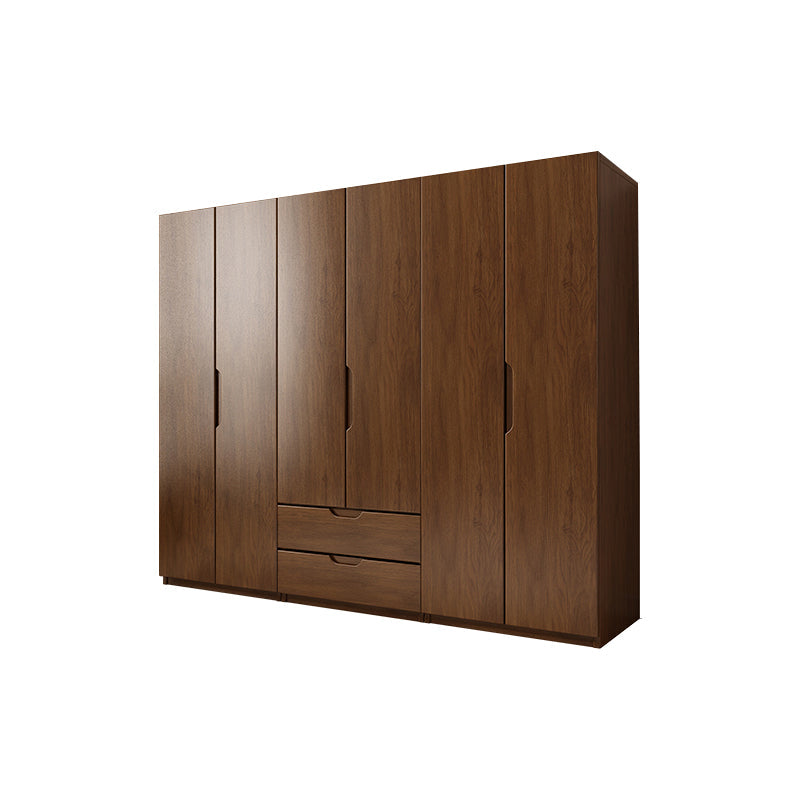 Armadio in legno massiccio di quercia contemporanea guardaroba multifunzionale