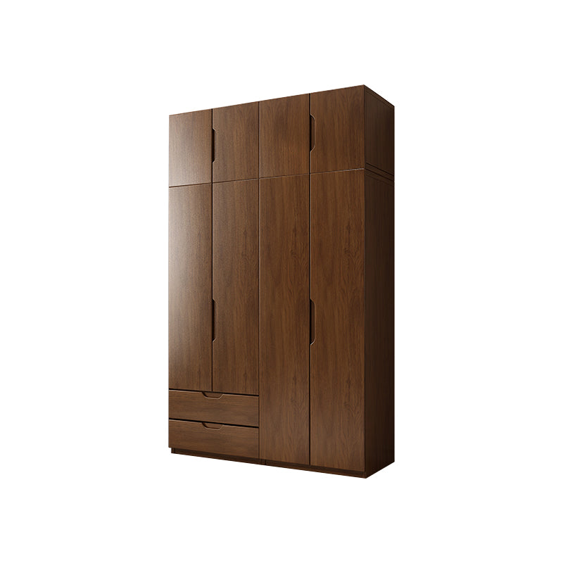 Armadio in legno massiccio di quercia contemporanea guardaroba multifunzionale