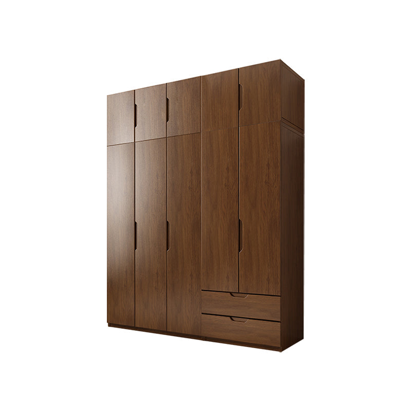 Armadio in legno massiccio di quercia contemporanea guardaroba multifunzionale