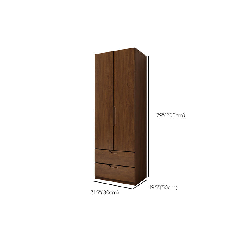 Armadio in legno massiccio di quercia contemporanea guardaroba multifunzionale