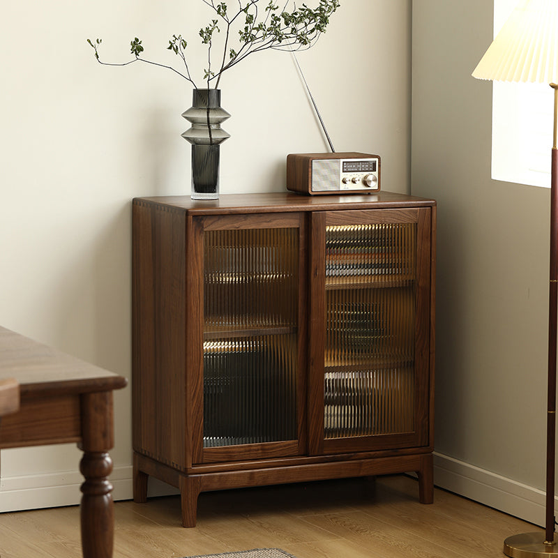 Mid-Century Modern Rectangle Accent Cabinet Solid Wood Brown Accent Cabinet Clearhalo 'Cabinets & Chests' 'cabinets_chests' 'furn' 'furn_cabinets_chests' 'Furniture' 'Living Room Furniture' 7276880