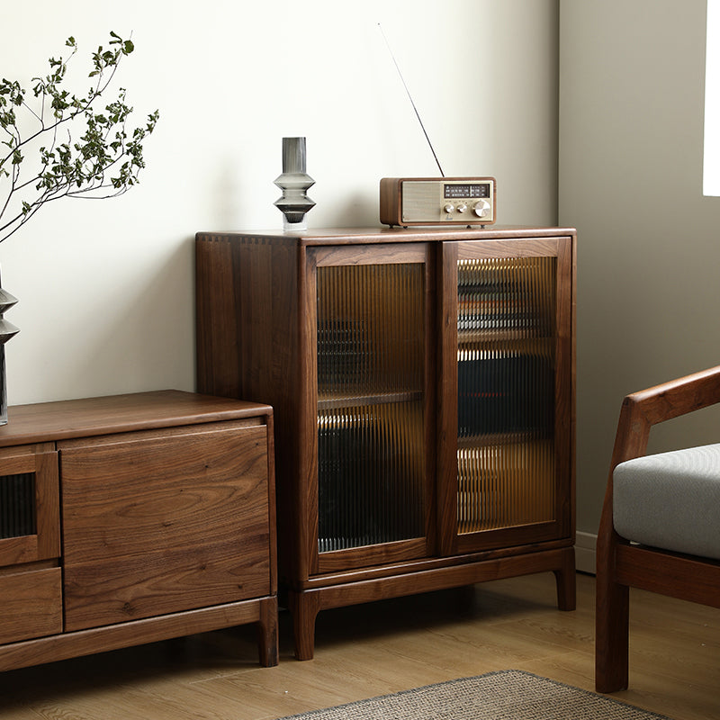 Mid-Century Modern Rectangle Accent Cabinet Solid Wood Brown Accent Cabinet Clearhalo 'Cabinets & Chests' 'cabinets_chests' 'furn' 'furn_cabinets_chests' 'Furniture' 'Living Room Furniture' 7276882