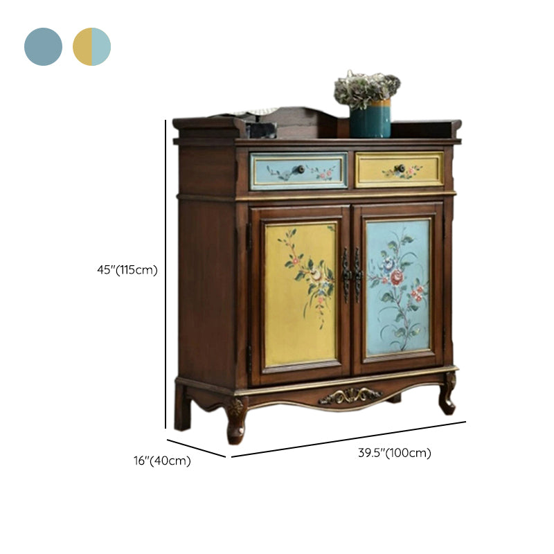 Accento di accento rettangolo industriale Accento di cabriole in legno massiccio