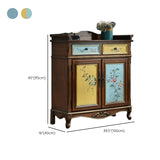 Accento di accento rettangolo industriale Accento di cabriole in legno massiccio