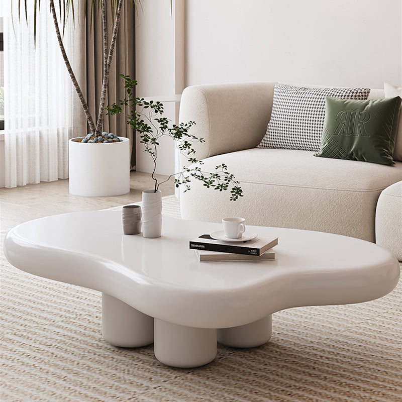 Contemporary Corner Table Wood White 4 Legs Accent Side Table Clearhalo 'Coffee & Accent Tables' 'End & Side Tables' 'end_side_tables' 'furn' 'furn_end_side_tables' 'Furniture' 'Living Room Furniture' 7276905