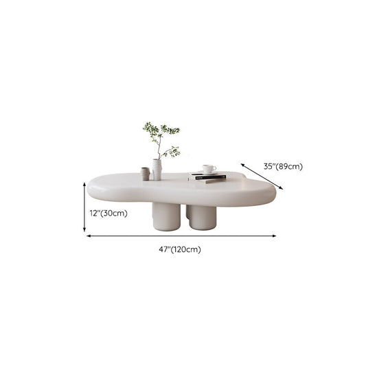 Contemporary Corner Table Wood White 4 Legs Accent Side Table Clearhalo 'Coffee & Accent Tables' 'End & Side Tables' 'end_side_tables' 'furn' 'furn_end_side_tables' 'Furniture' 'Living Room Furniture' 7276916