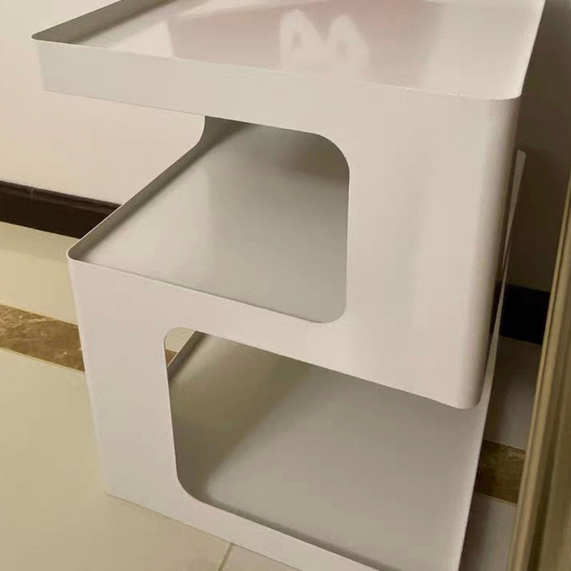 Tavolo da tavolo ad angolo contemporaneo largo da 15 "tavolo accento di archiviazione quadrata