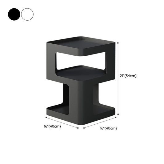 Tavolo da tavolo ad angolo contemporaneo largo da 15 "tavolo accento di archiviazione quadrata