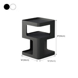 Tavolo da tavolo ad angolo contemporaneo largo da 15 "tavolo accento di archiviazione quadrata