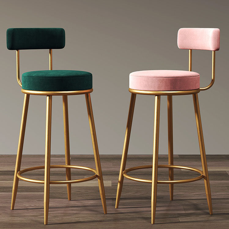 Glam Living Room Conter Sedia in metallo sgabelli da bar con poggiapiedi