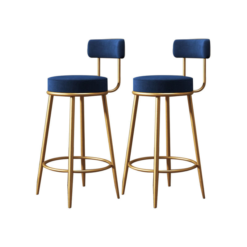 Glam Living Room Conter Sedia in metallo sgabelli da bar con poggiapiedi