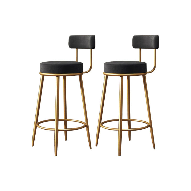 Glam Living Room Conter Sedia in metallo sgabelli da bar con poggiapiedi